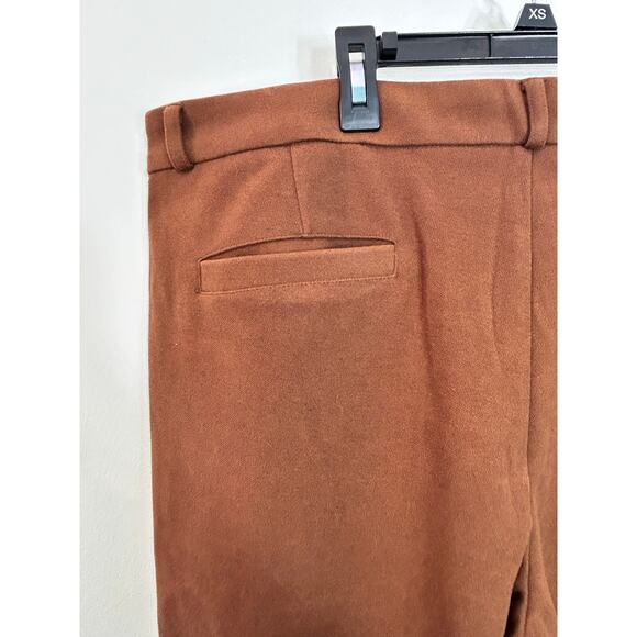 Tanming Trouser Pants Size 2XL Brown Wool Blend Wide Leg Cropped Officecore - Picture 9 of 10